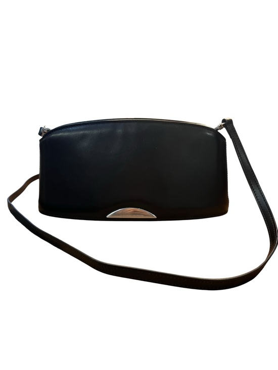 Zero Halliburton Handbags - Zero Halliburton Black Leather Crescent Shoulder Bag Minimalist Y2K Rare